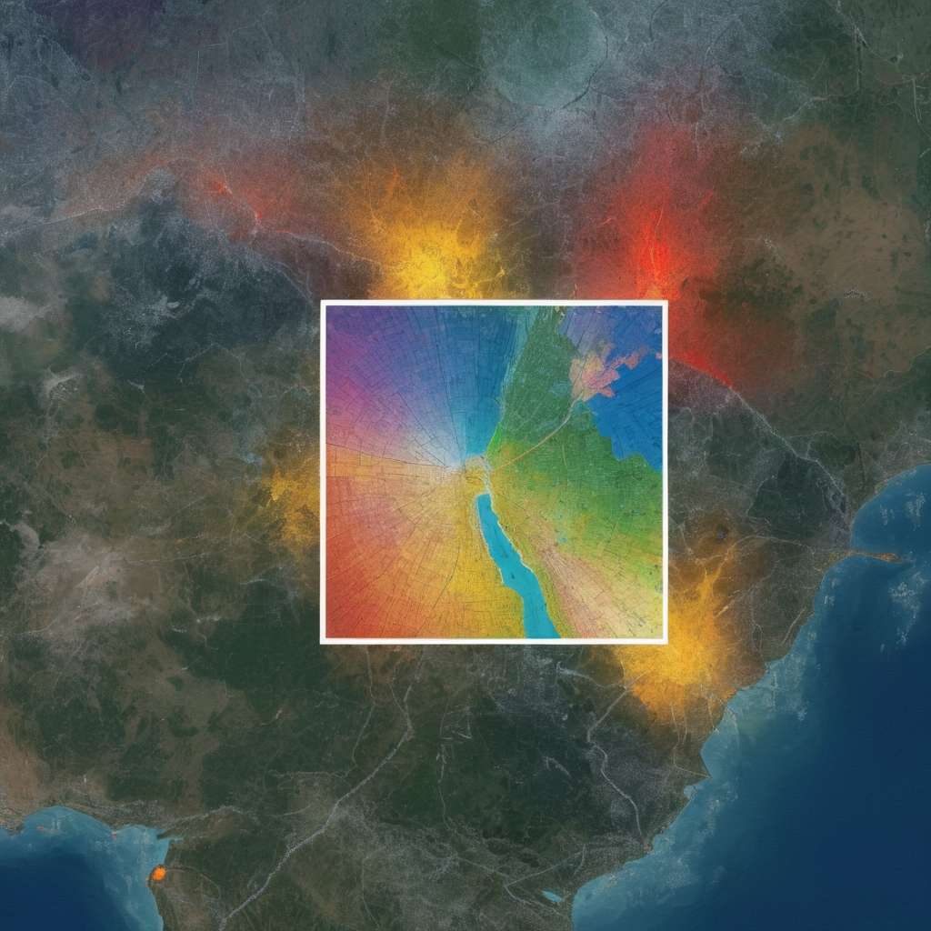 "Map visualization of the New Jerusalem in Revelations, depicted as a perfect cube spanning 1,400 miles per side, overlaid on the Middle East region. The cube highlights the massive scale of God’s eternal city as described in Revelation 21."

