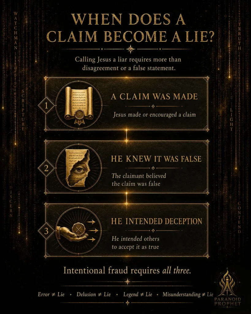 Infographic explaining that intentional fraud requires three elements: a claim was made, the claimant knew it was false, and the claimant intended others to accept it as true.