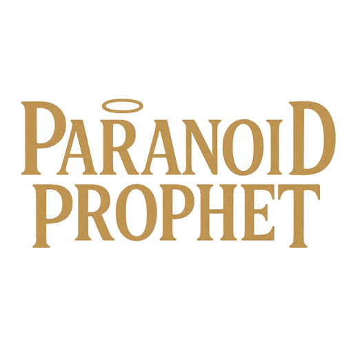 Paranoid Prophet logo featuring symbolic design elements representing biblical prophecy, divine power, and truth revelation