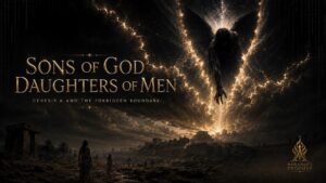 Rebellious heavenly being crossing a forbidden boundary in Genesis 6 above the pre-Flood world